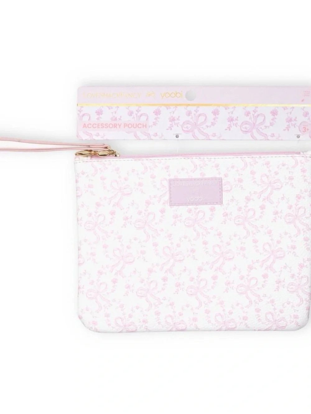 Love shack fancy target Yoobi Pink Floral Ruffle Accessory Pouch